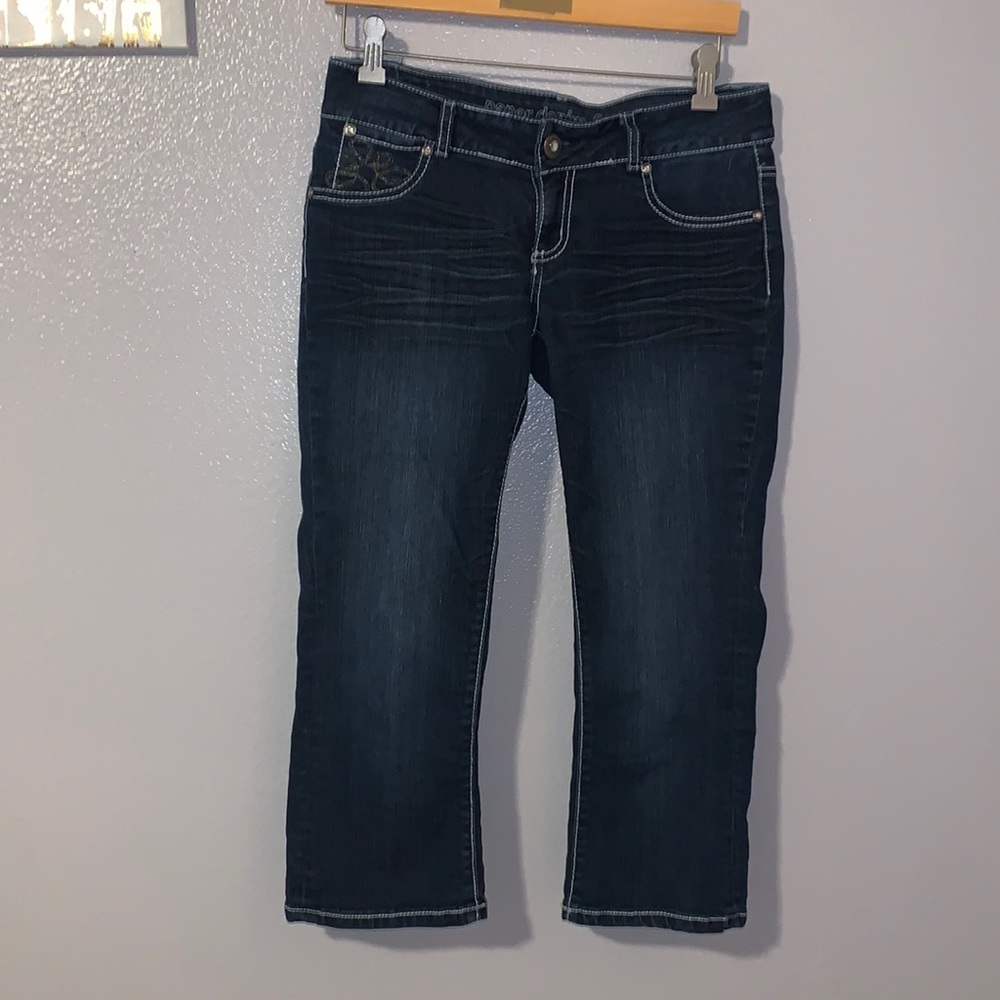 Studio Y Paper Denim & Co sequined capri jeans